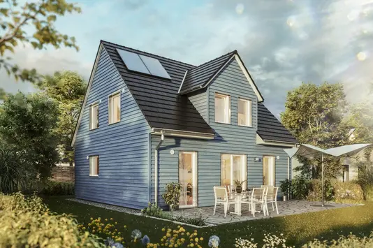 Flair-113-Garten-Holzhaus Schwedenhaus